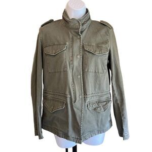 A.N.A. A New Approach Green Black Button Up Full Zip Jacket  Small​​​​​​